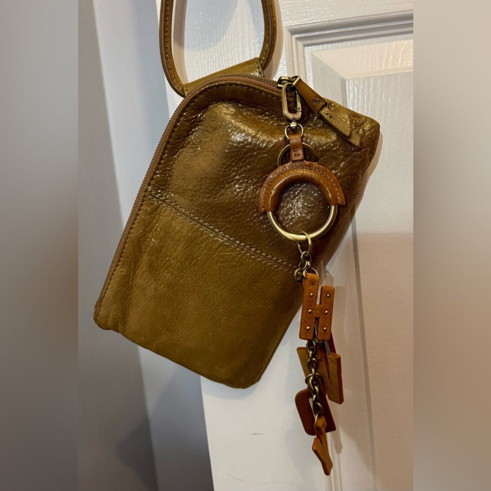 HOBO Howdy Charm Fob Truffle - Leather Bag Charm Keychain - Picture 7 of 14